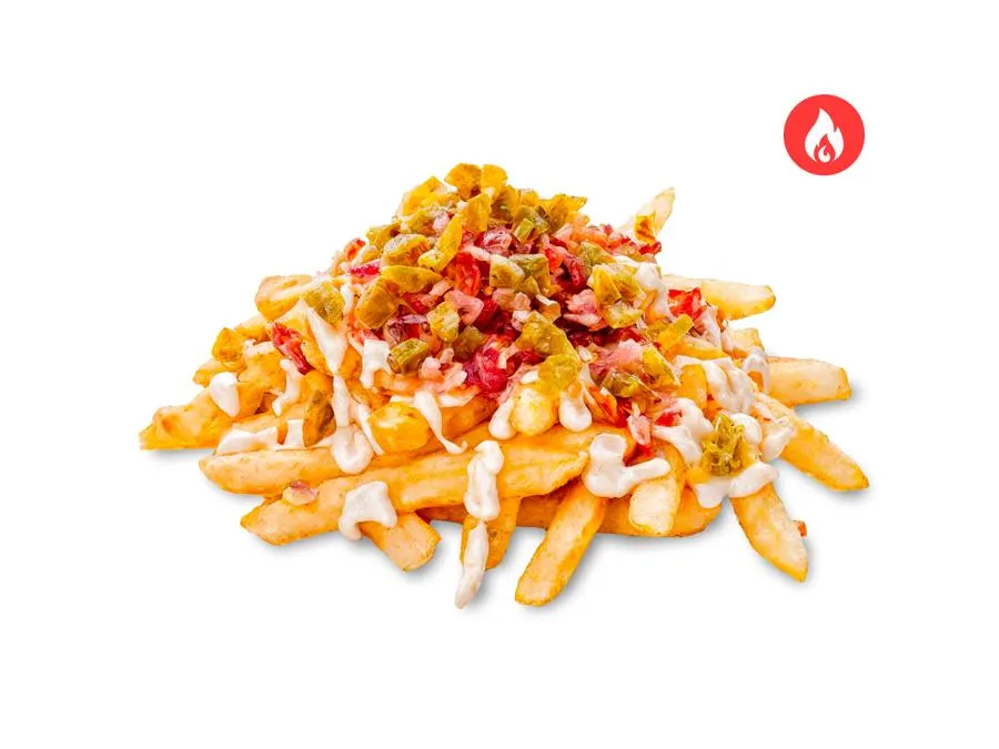 Фри с беконом и халапеньо